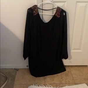Black dress with sequins
